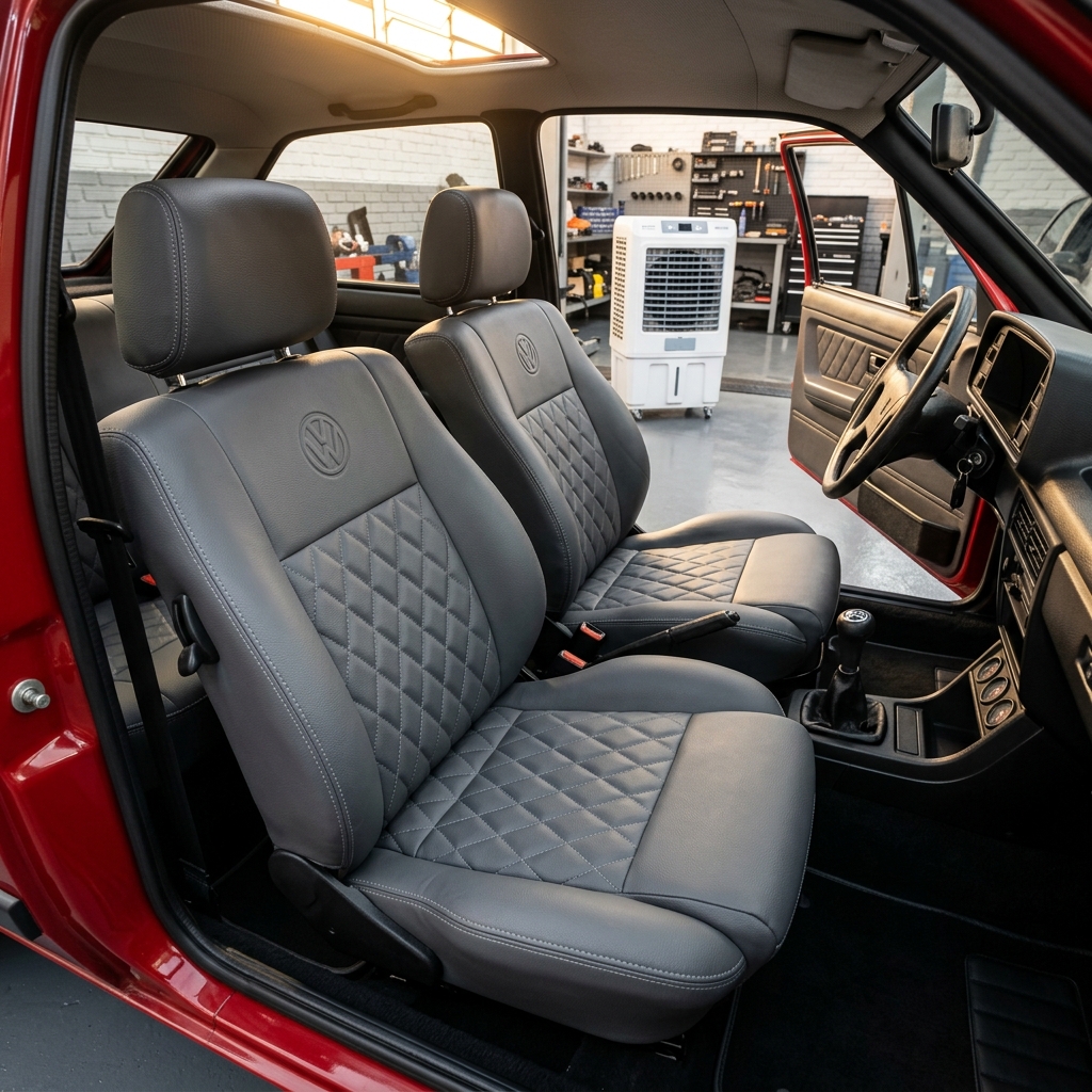 Banco do carro após instalação da Capa Linha Prime Monshell